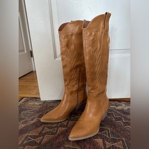 Oasis Society Samara Embroidered Tall Boot - Cowboy - Nude